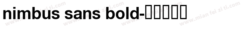 nimbus sans bold字体转换